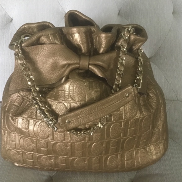 Authentic leather Carolina Herrera shoulder bag - Picture 2 of 9